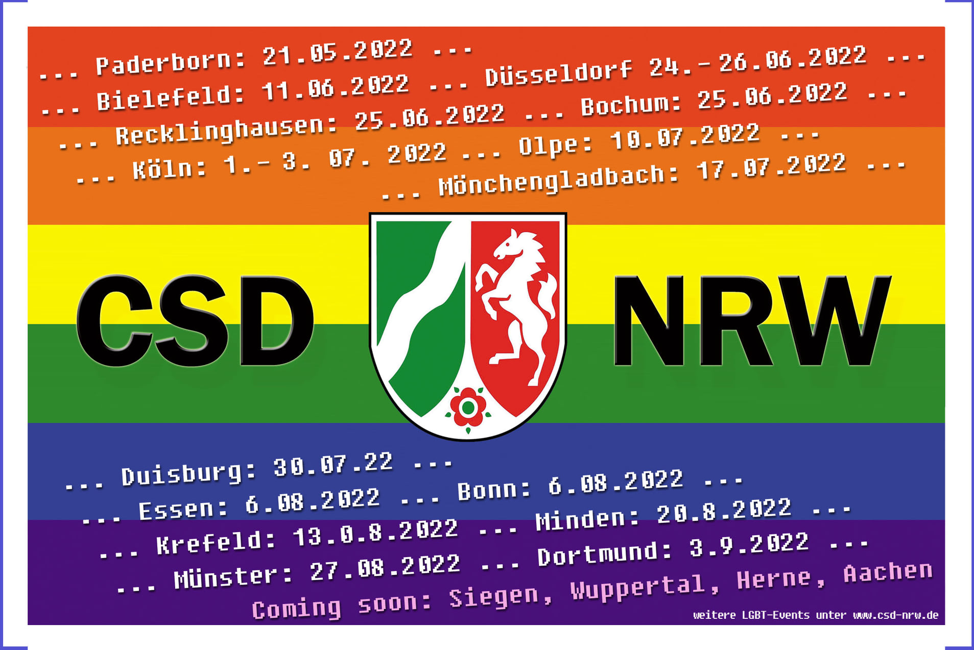 CSD NRW Termine 2022 CSD Münster